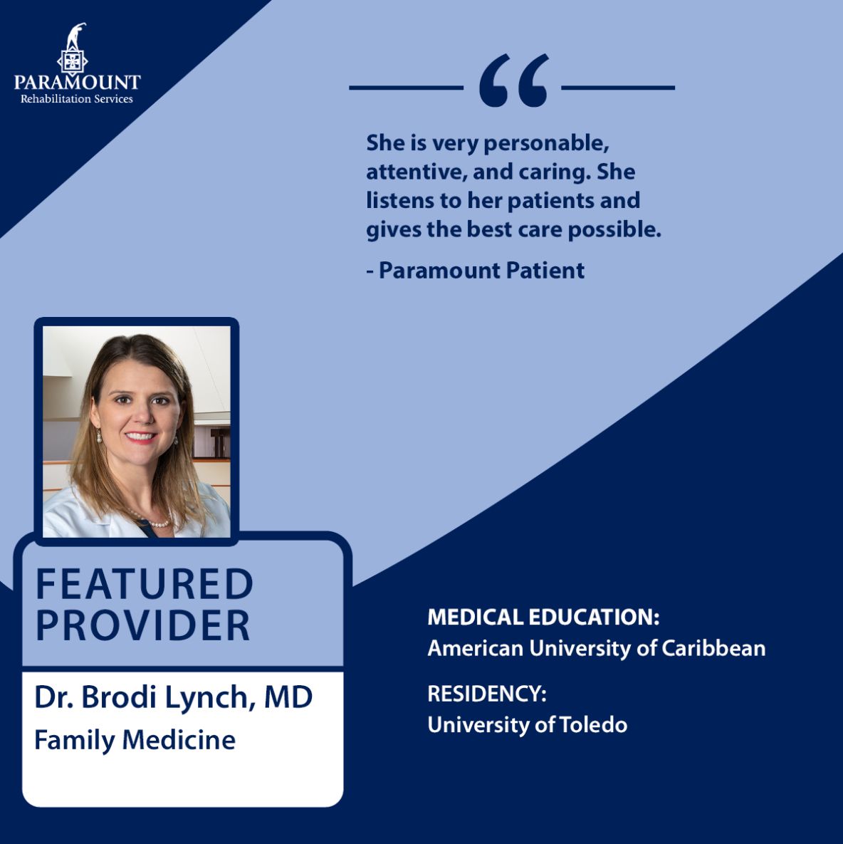Physician Of The Month November 2023 Paramount Rehabilitation Services